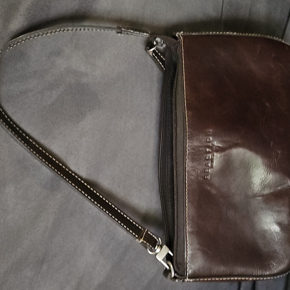 Handbag clutch chocolate brown